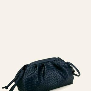 Woven Pattern Ruched Bag
